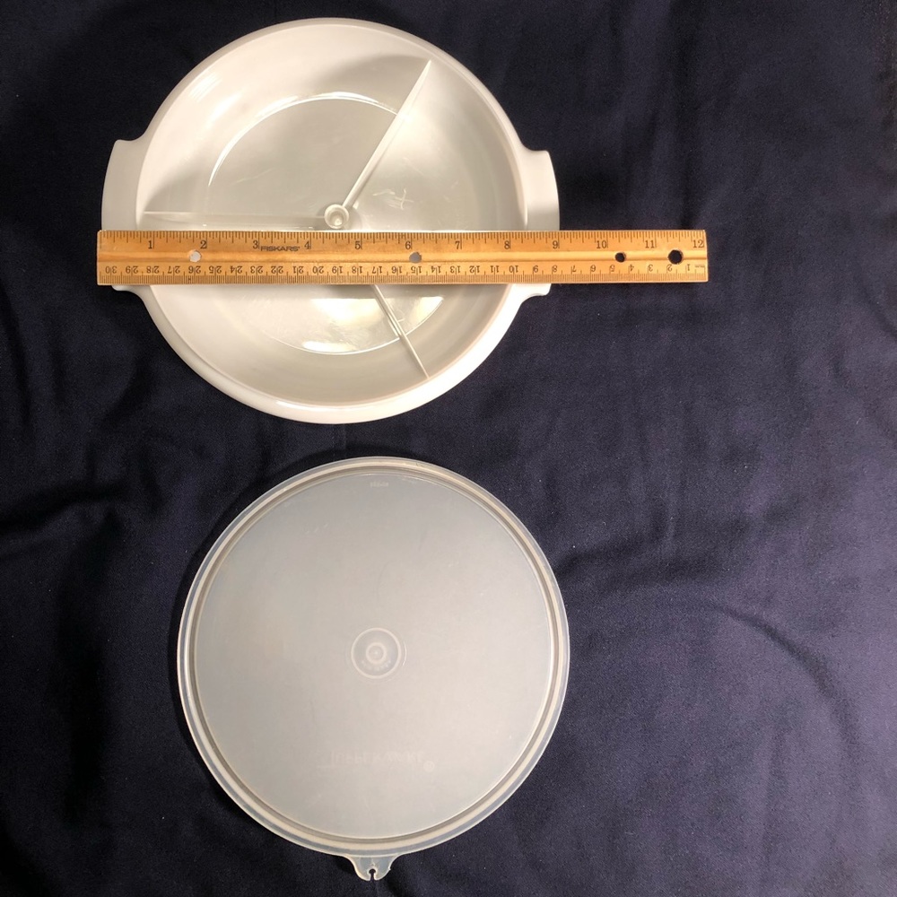 Vintage Tupperware White Divided Nut/Relish Server